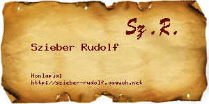 Szieber Rudolf névjegykártya